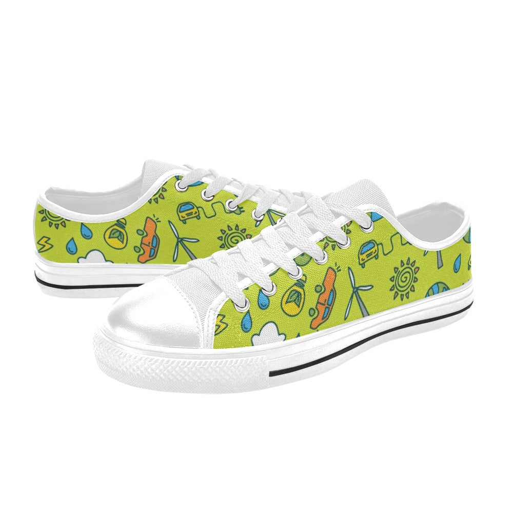 Go Green - Men's Classic Canvas Shoes Men's Canvas Shoes Free Shipping