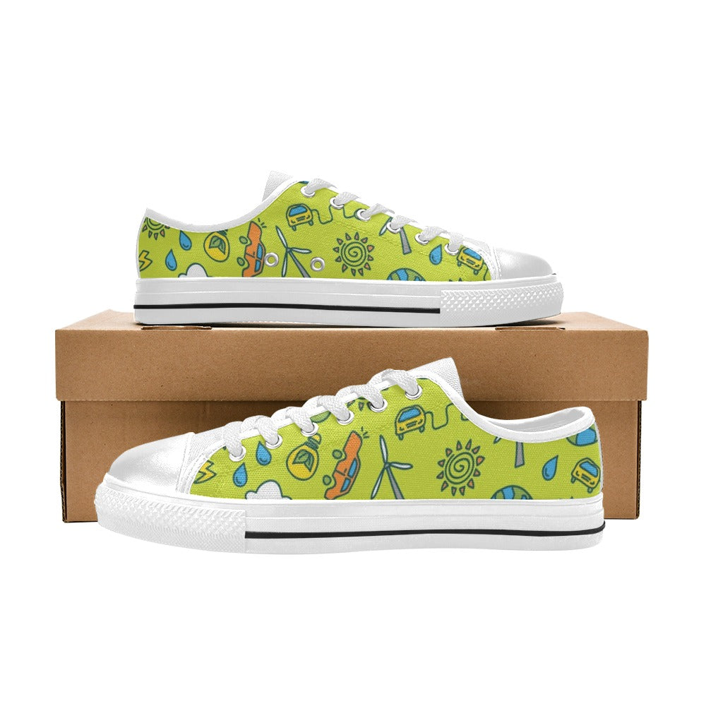 Go Green - Men's Classic Canvas Shoes Men's Canvas Shoes Free Shipping