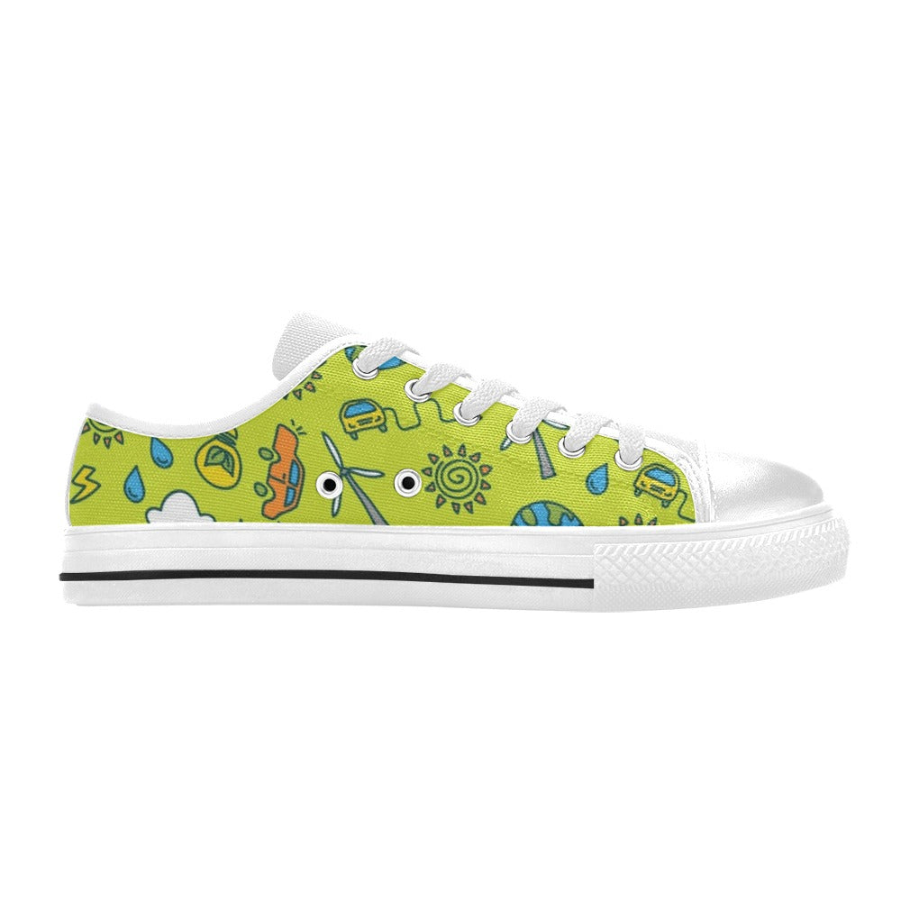 Go Green - Men's Classic Canvas Shoes Men's Canvas Shoes Free Shipping