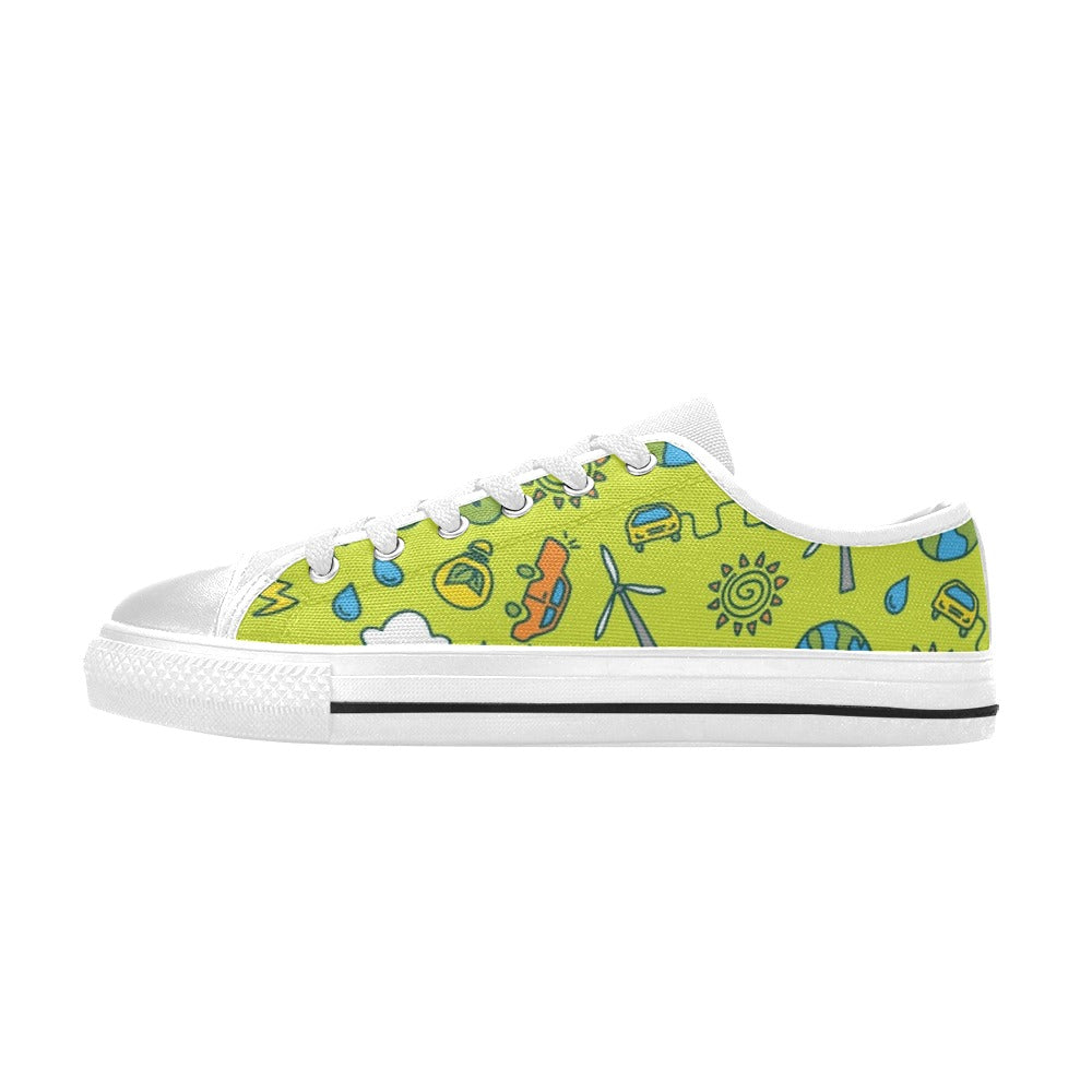 Go Green - Men's Classic Canvas Shoes Men's Canvas Shoes Free Shipping