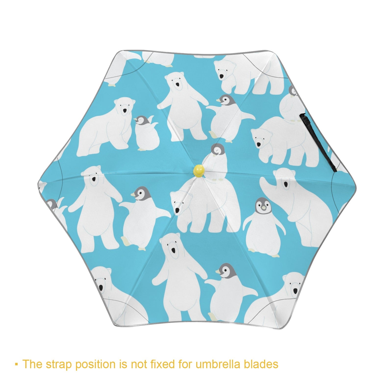 Polar Bears and Penguins Kids Safe Round Corner Umbrella Kids Safe Round Corner Umbrella animal Printed Offshore