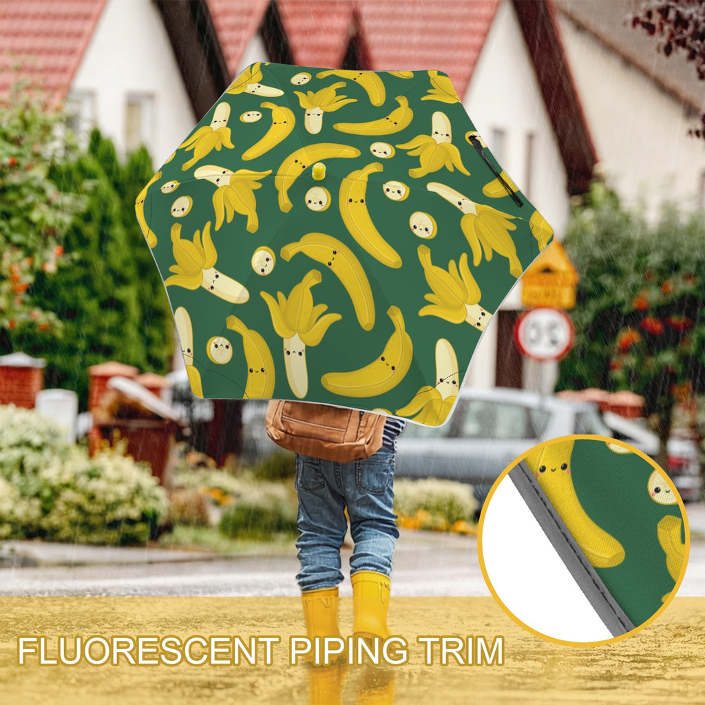 Happy Bananas Kids Safe Round Corner Umbrella Kids Safe Round Corner Umbrella Food Printed Offshore