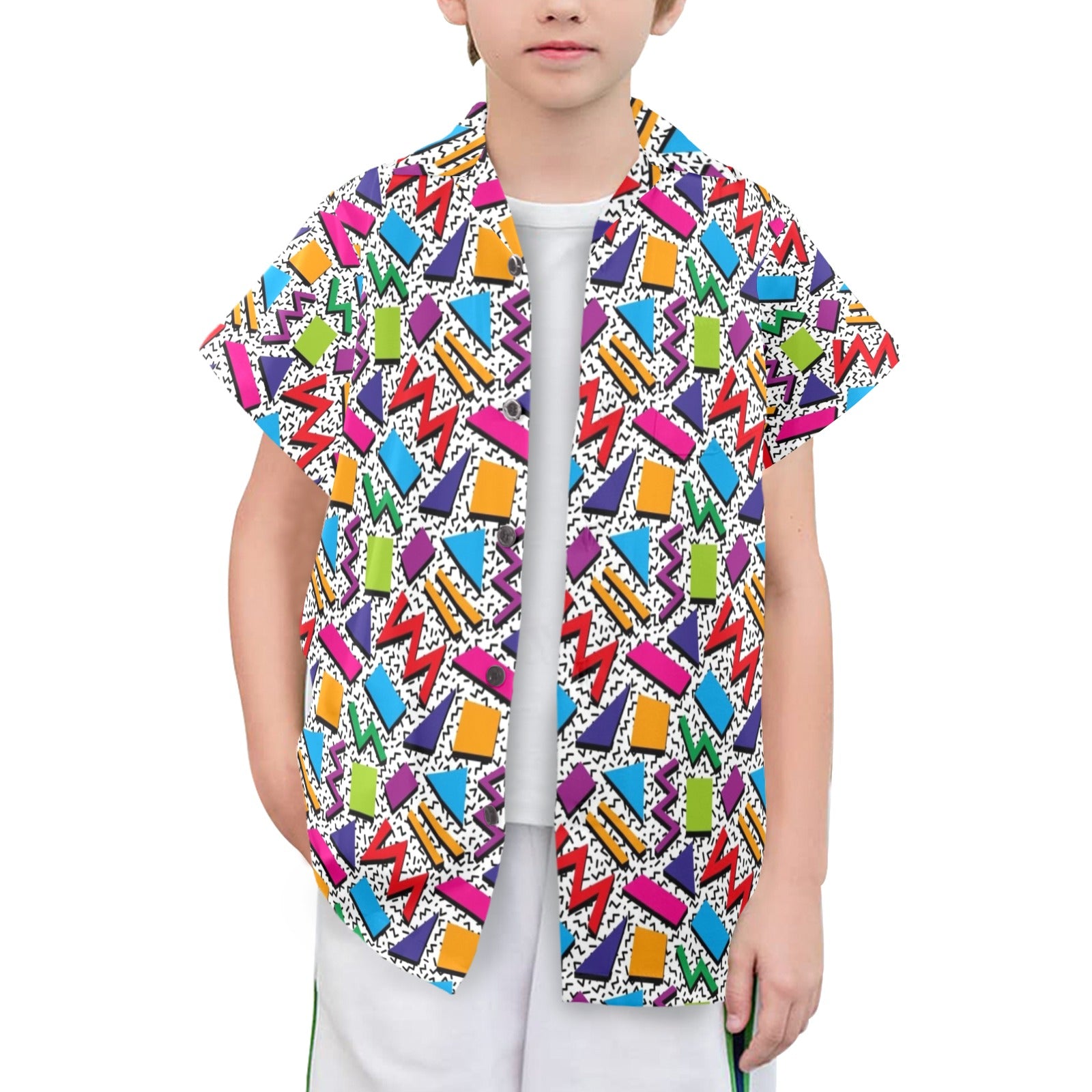 Graphic 80's Senior Kids Hawaiian Shirt