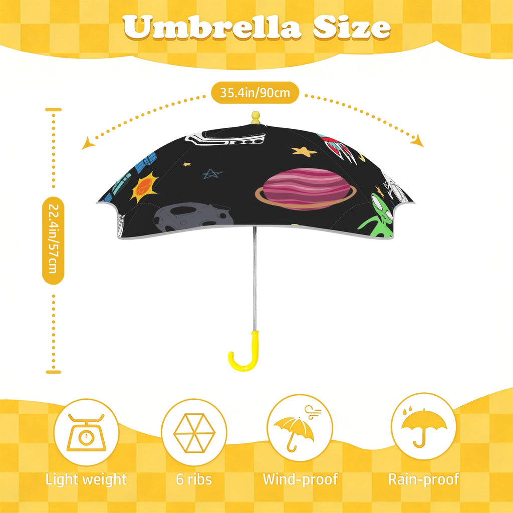 Fun Space Kids Safe Round Corner Umbrella Kids Safe Round Corner Umbrella Printed Offshore Space