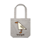 Triangull Geometry Seagull Canvas Tote Bag