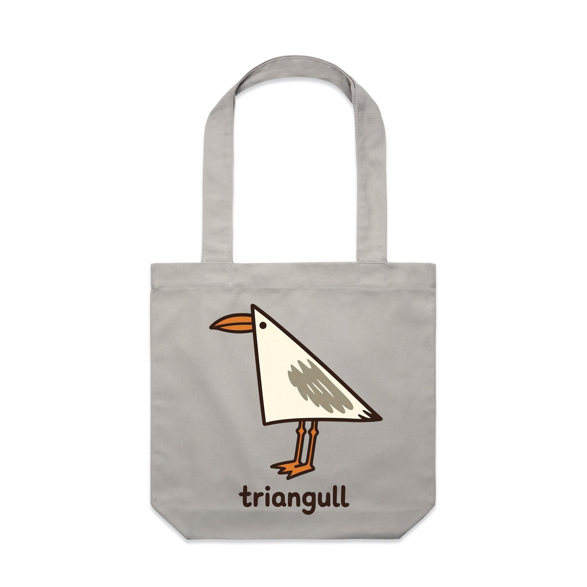 Triangull Geometry Seagull Canvas Tote Bag