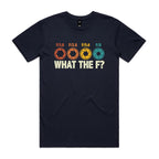 Camera Settings What The F Men's AS Colour T-shirt Navy Mens T-shirt Printed In Australia