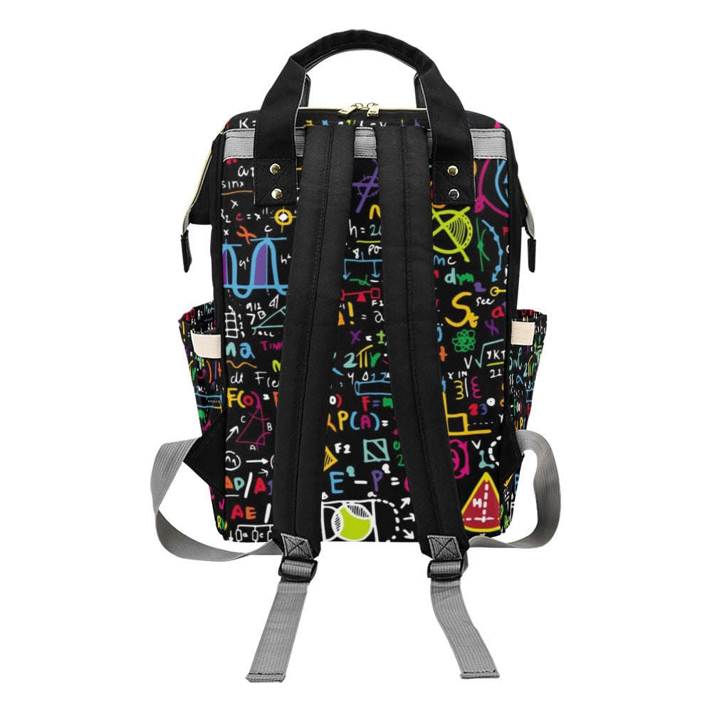 Math Scribbles - Multi-Function Backpack, Nappy / Diaper Bag