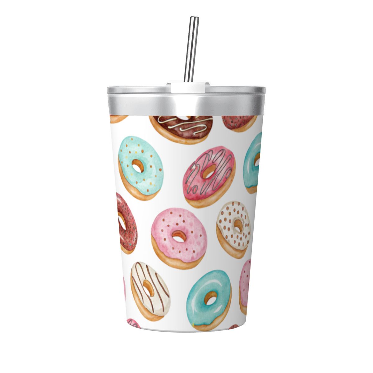 Pastel Doughnuts Small Stainless Steel Travel Mug Cup 12oz/350ml