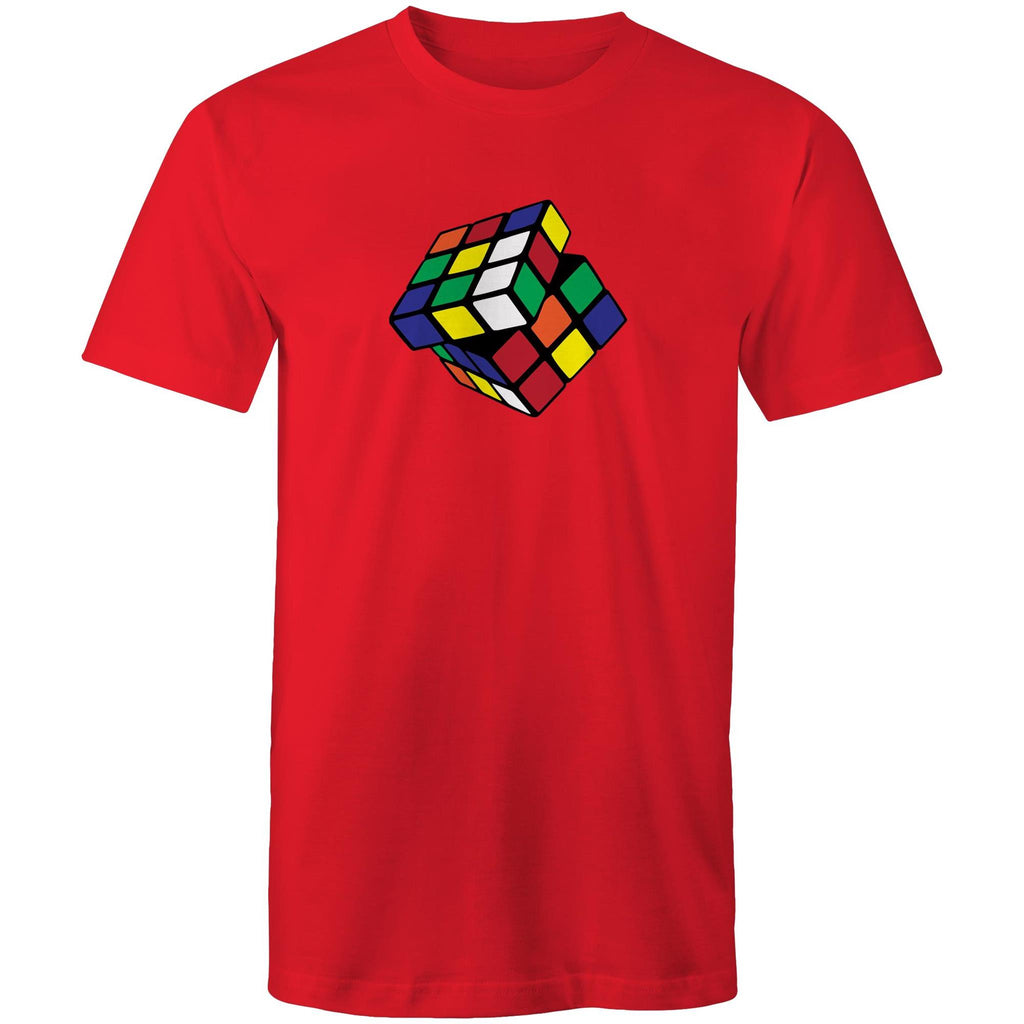 Cube - Mens T-Shirt Red Mens T-shirt Games Printed In Australia