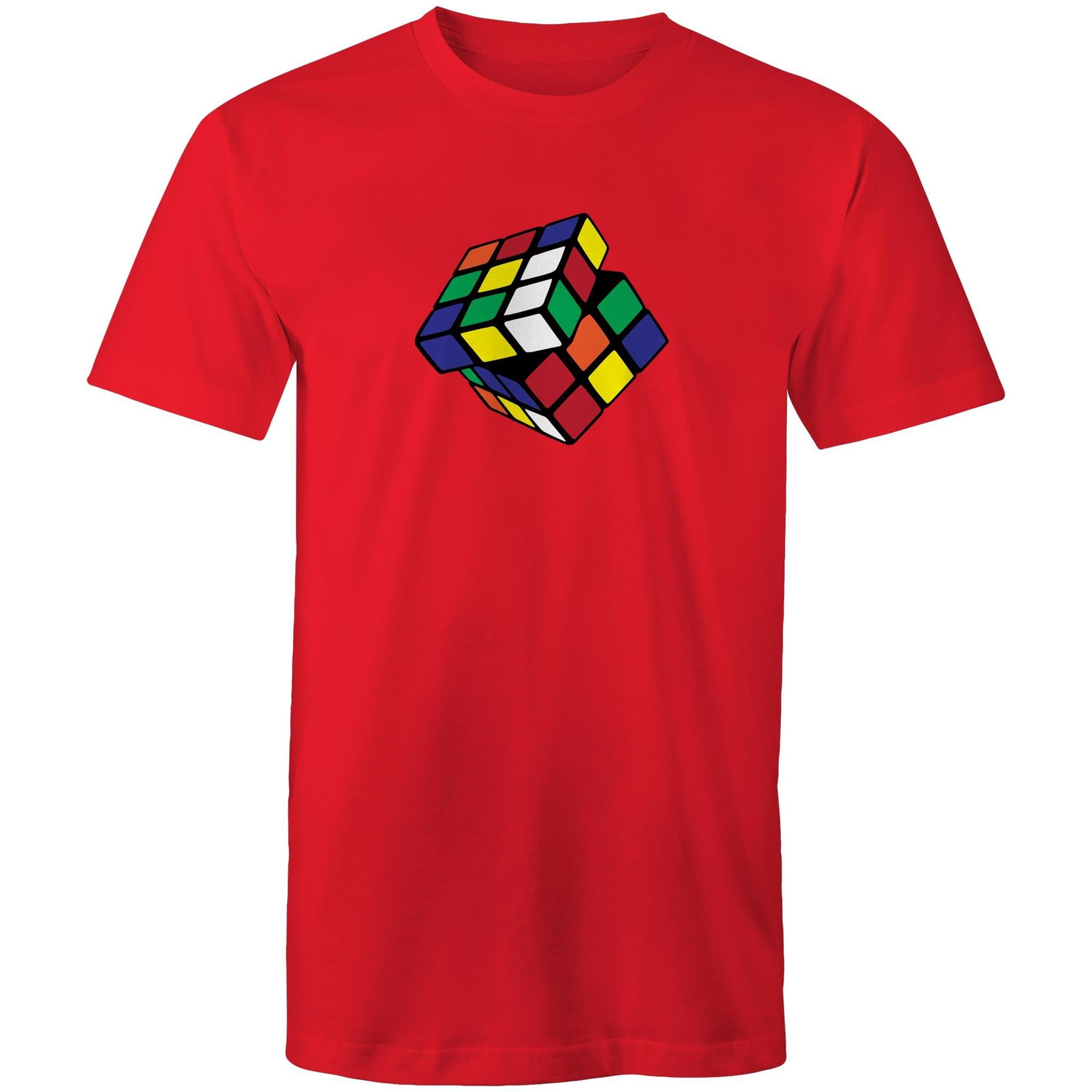 Cube - Mens T-Shirt Red Mens T-shirt Games Printed In Australia