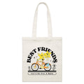 Best Friends, Bicycle Parcel Canvas Tote Bag Default Title Small Tote Bag Printed In Australia