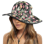Tulips Wide Brim Bucket Hat Wide Brim Bucket Hat Plants Printed Offshore