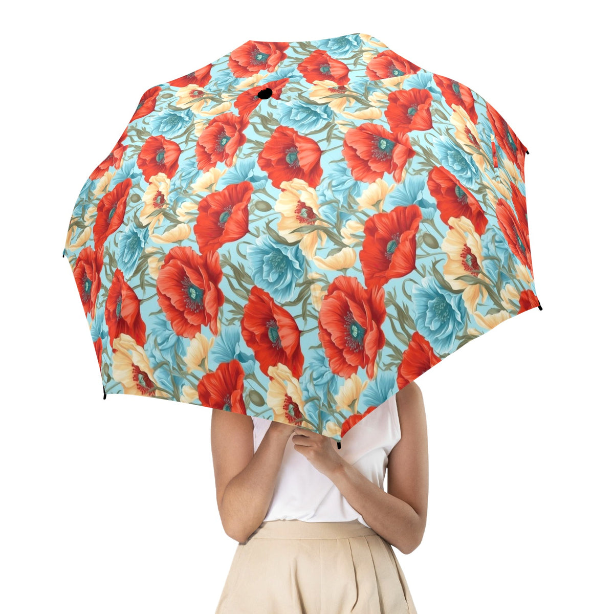 Vibrant Floral Umbrella Umbrella Plants Printed Offshore