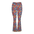 Comic Book Cells High Waist Crossover Tummy Control Flare Leggings High Waist Flare Leggings comic Printed Offshore