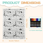 Cat Crowd Colour Your Own Blanket 100×150cm