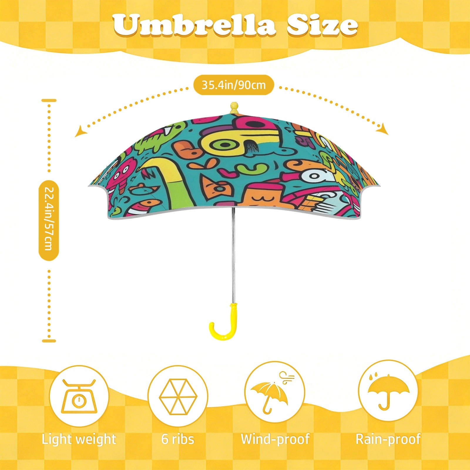 Crazy Characters Kids Safe Round Corner Umbrella Kids Safe Round Corner Umbrella Printed Offshore Sci Fi
