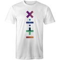 Math Symbols Men's AS Colour T-Shirt White Mens T-shirt Maths Printed In Australia