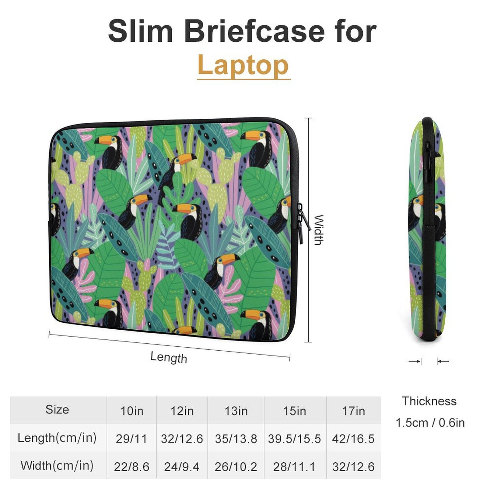 Bright Toucan - Laptop Sleeve (Multiple Sizes)