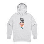 Read Books, Change The World - Mens Hoodie White Marle Mens Hoodie Printed In Australia Reading