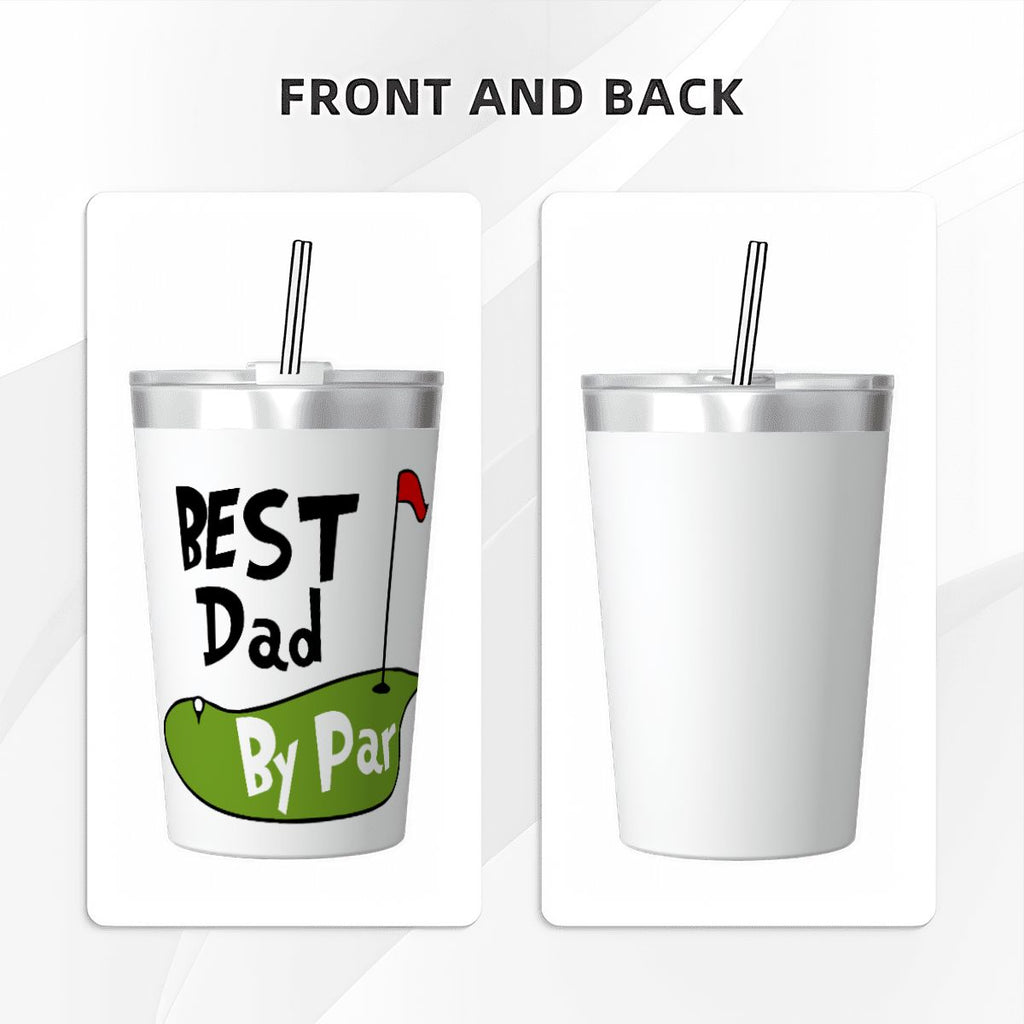 Best Dad By Par Golf Small Stainless Steel Travel Mug Cup 12oz/350ml