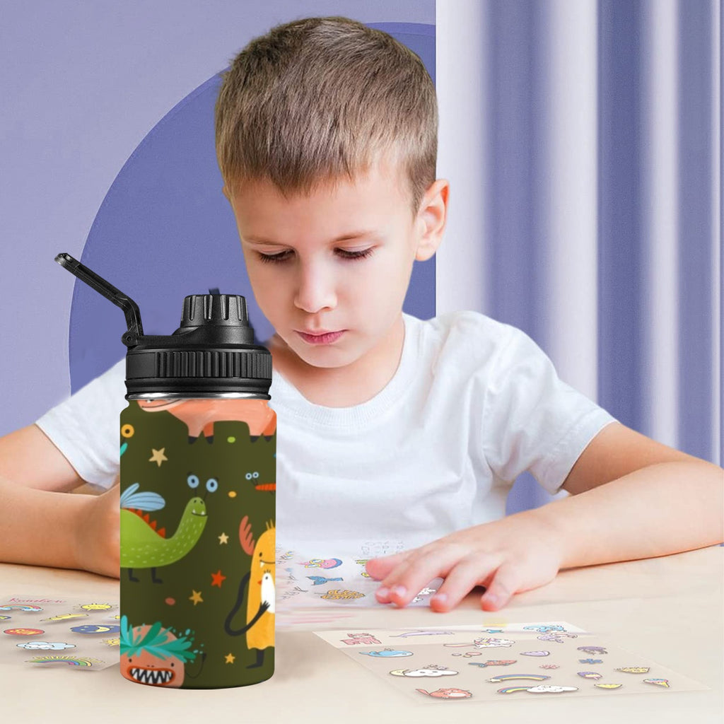 Monsters - Kids Water Bottle with Chug Lid (12 oz) Kids Water Bottle with Chug Lid Printed Offshore