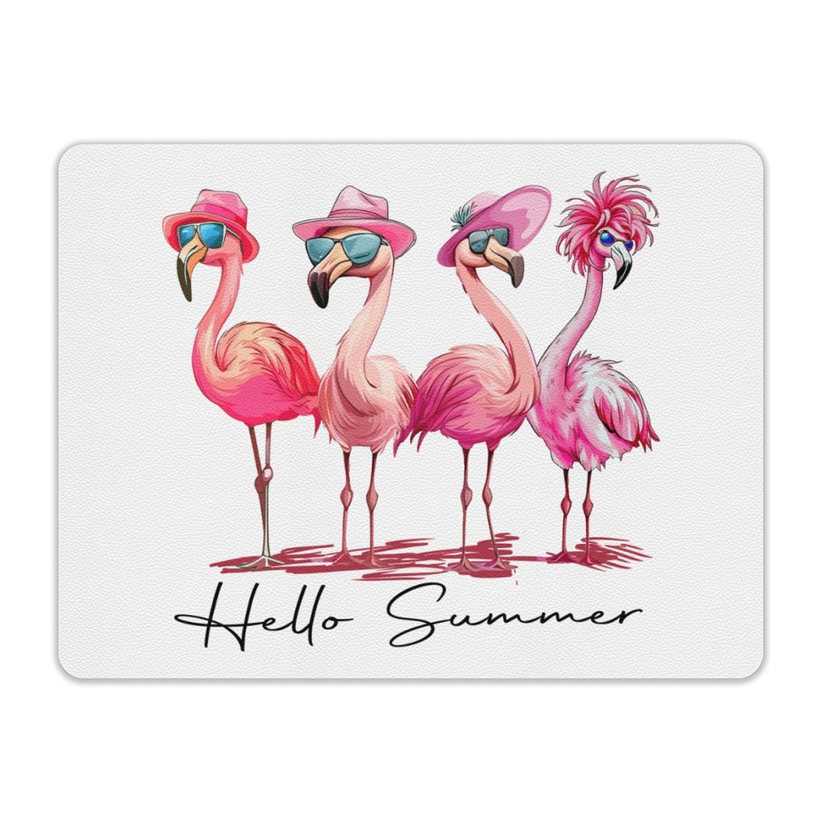 Flamingo, Hello Summer Leather Mouse Pad Leather Mouse Pad animal Printed Offshore