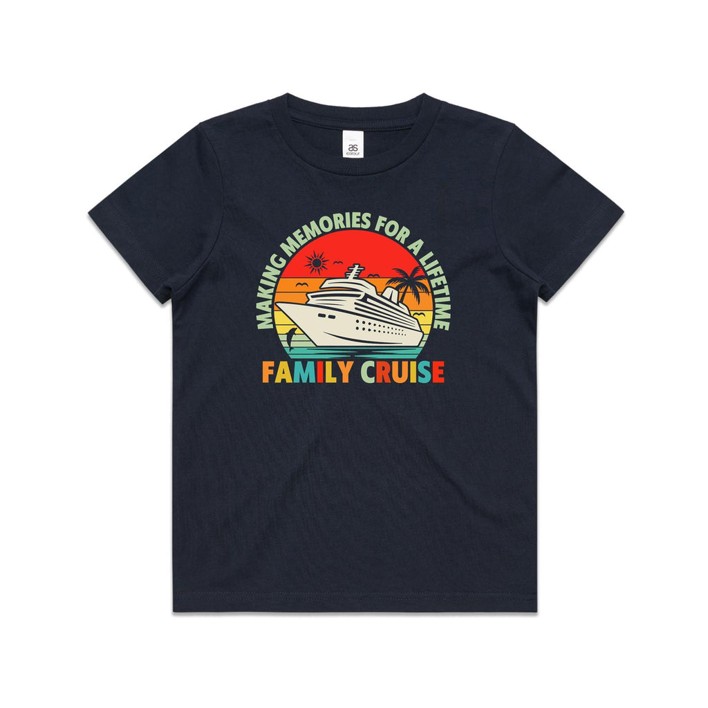 Family Cruise, Making Memories For A Lifetime Kids Cruise T-shirt Navy Kids Cruise T-shirt Cruise Printed In Australia