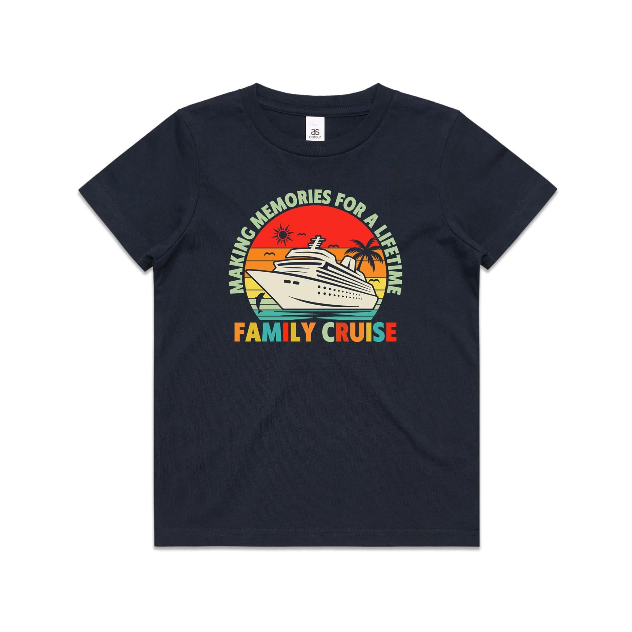 Family Cruise, Making Memories For A Lifetime Kids Cruise T-shirt Navy Kids Cruise T-shirt Cruise Printed In Australia