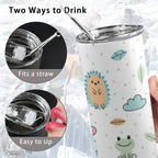 Cute Baby Animals - 20oz Tall Skinny Tumbler with Lid and Straw