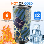 Animal Mosaic - 20oz Mobile Tumbler with Lid (Black Lock) 20oz Travel Mug Printed Offshore