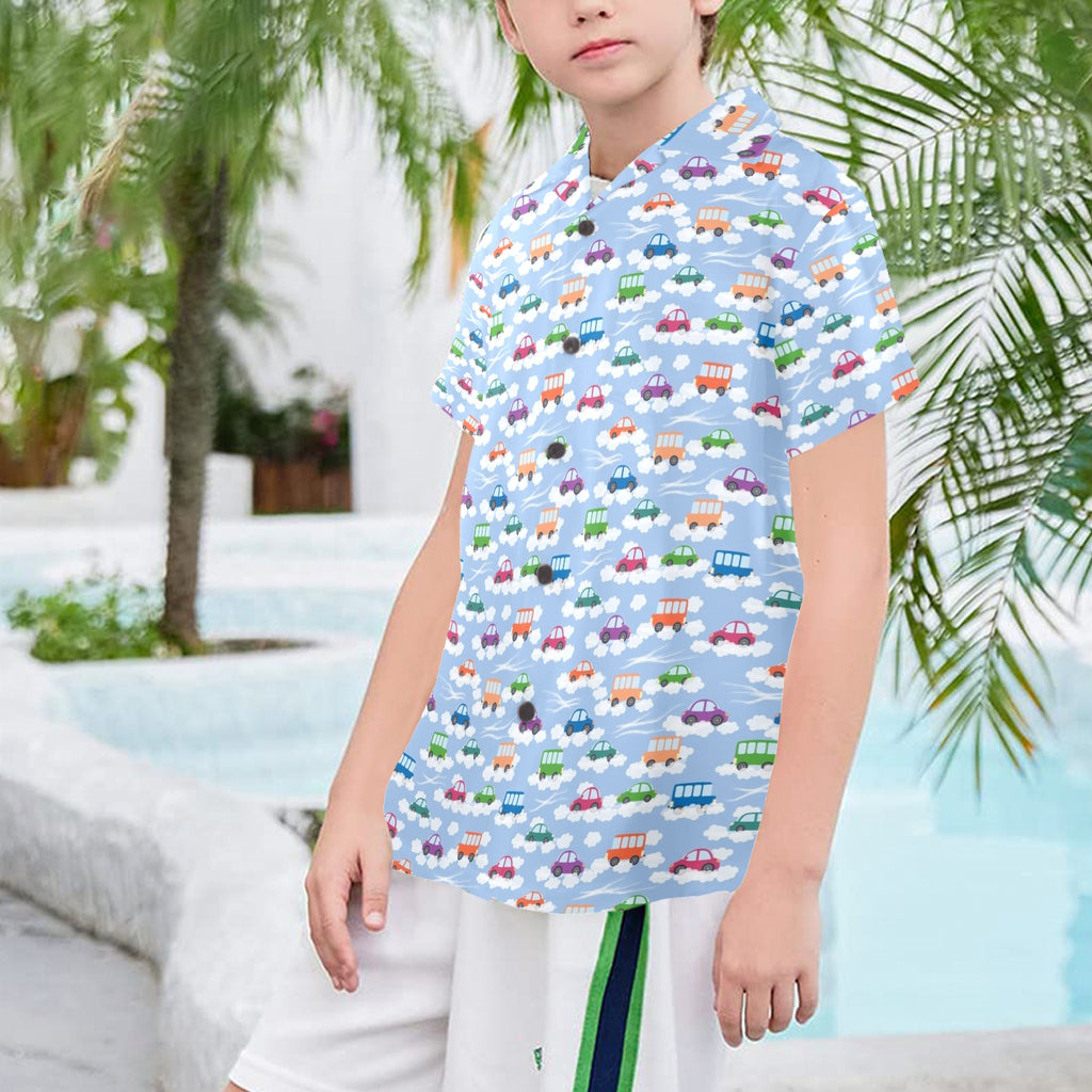 Colourful Cars Senior Kids Hawaiian Shirt