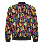 Colourful Cats Men's Casual Zip‑Up Bomber Jacket