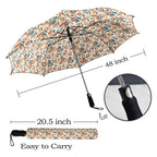 Whimsical Leaf Swirl Umbrella