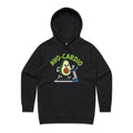 Avo-Cardio, Avocado Treadmill Women's AS Colour Hoodie Black Womens Hoodie Fitness Food Printed In Australia