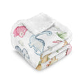 Dinosaur Garden Double-Layer Fleece Blanket 51"x59" One Size Double-Layer Throw Blanket Printed Offshore