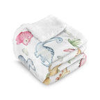 Dinosaur Garden - Double-Layer Fleece Blanket 51"x59"