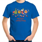 Crazy Christmas Characters - Kids Youth T-Shirt Bright Royal Kids Christmas T-shirt Christmas Printed In Australia