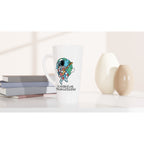 Astronaut, All We Need Is Love, Peace And A Little Space - White Latte 17oz Ceramic Mug Latte Mug Globally Fulfilled Space