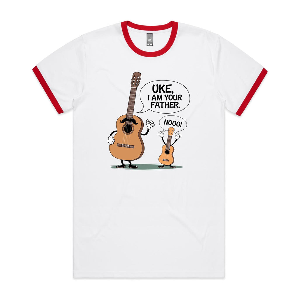 Uke, I Am Your Father, Guitar Ukulele - Staple Ringer Tee