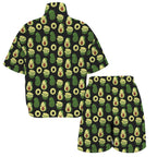 Cute Avocados Women's Windbreaker Short Set Women's Windbreaker Short Set Food Printed Offshore