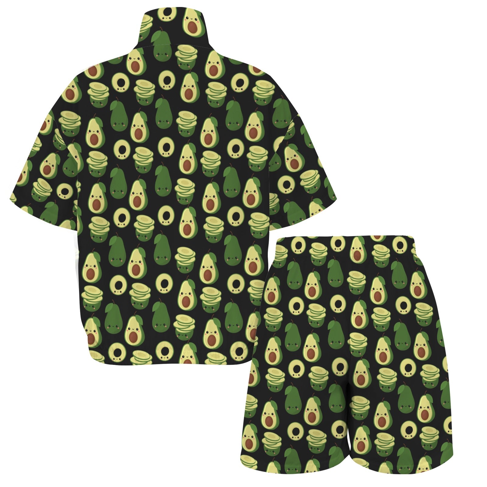Cute Avocados Women's Windbreaker Short Set Women's Windbreaker Short Set Food Printed Offshore