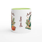 Personalised - Audiobook Girlie - White 11oz Ceramic Mug with Colour Inside Personalised 11oz Mug customise Globally Fulfilled personalise Reading