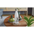 Bee Sure To Drink Your Water - White 17oz Stainless Steel Water Bottle Personalised Water Bottle animal Globally Fulfilled Name