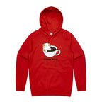 Coffee Break, Cat - Mens Hoodie Red Mens Hoodie animal Coffee Printed In Australia