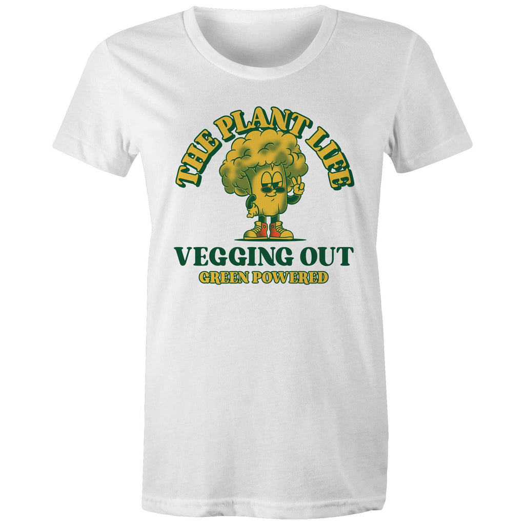 The Plant Life, Vegetarian - Womens T-shirt White Womens T-shirt Plants Printed In Australia