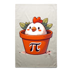 Chicken Pot Pi - AS Colour Tea Towel Cream One Size Tea Towel animal Maths Printed In Australia