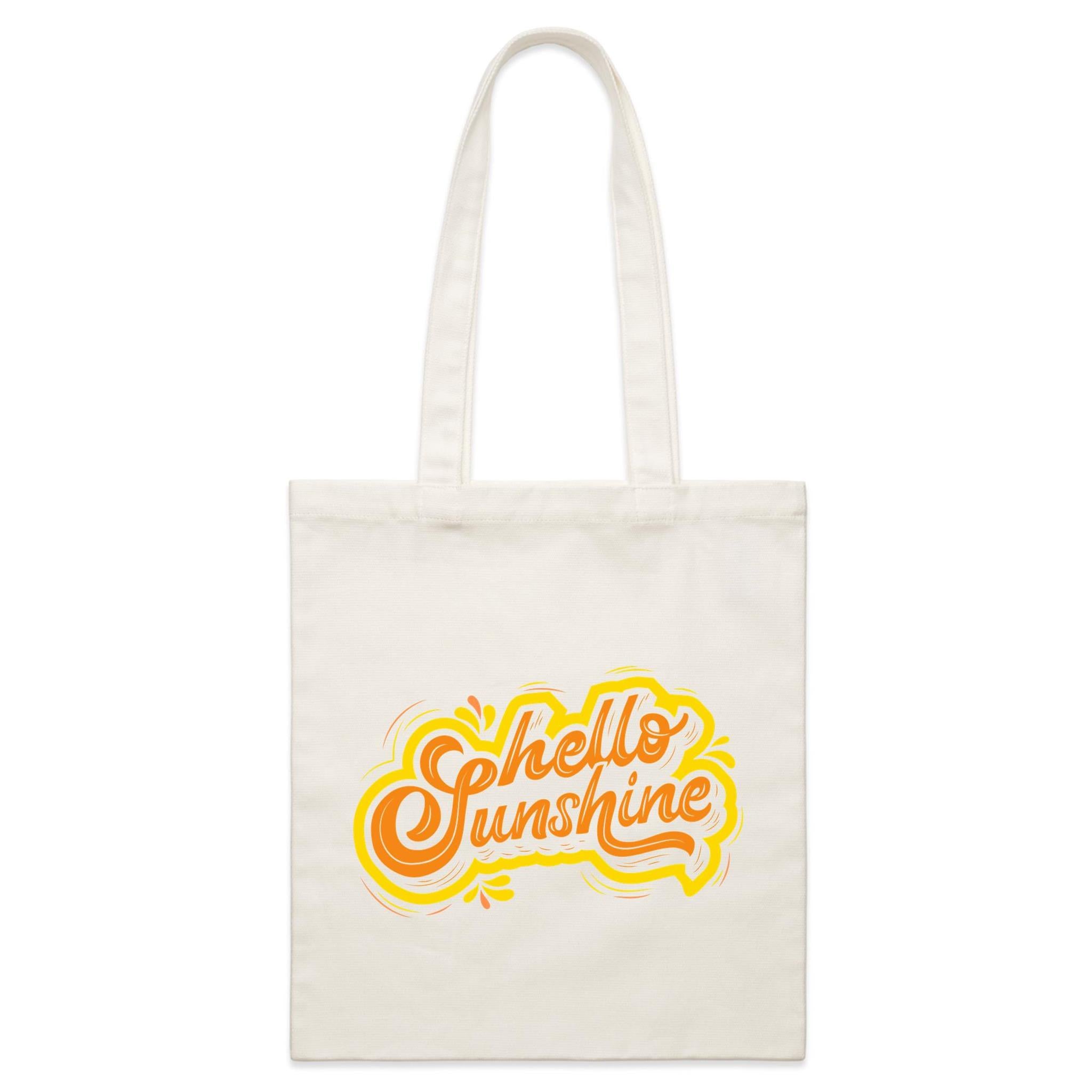 Hello Sunshine - Parcel Canvas Tote Bag Default Title Small Tote Bag Printed In Australia Summer
