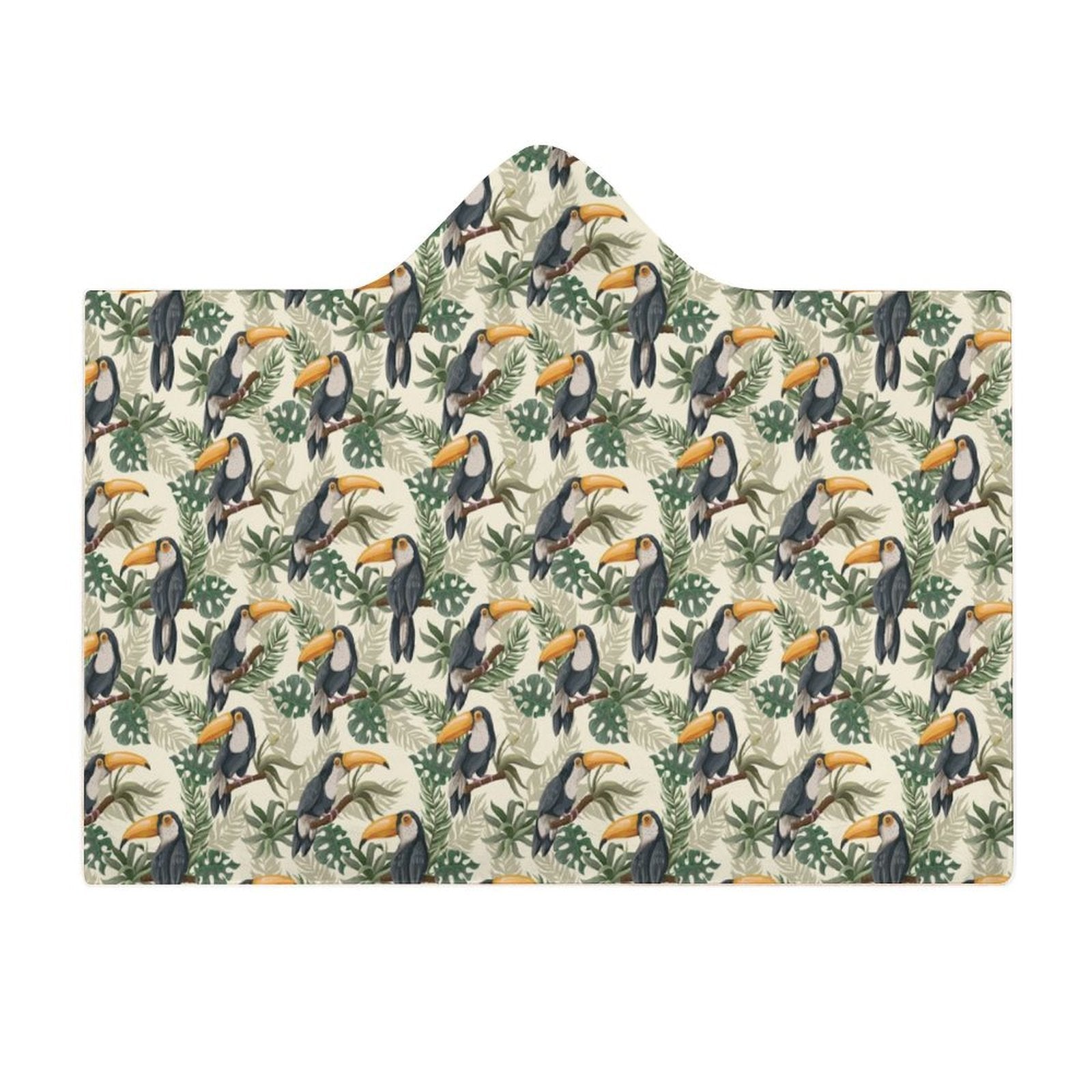 Toucan Jungle Kids Hooded Blanket 100cm x 130cm Kids Hooded Blanket animal Printed Offshore
