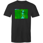 Alien Backing Into Hedge Meme - Mens T-Shirt Black Mens T-shirt Printed In Australia Sci Fi